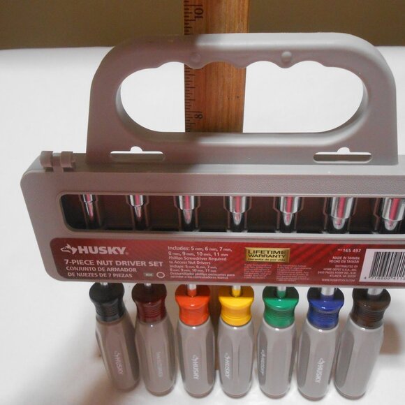 NEW HUSKY 7 PIECE NUT DRIVER SET w/ TOOL HANDLE LIFETIME WARRANTY 5MM-11MM 🎁👨 - Picture 5 of 9